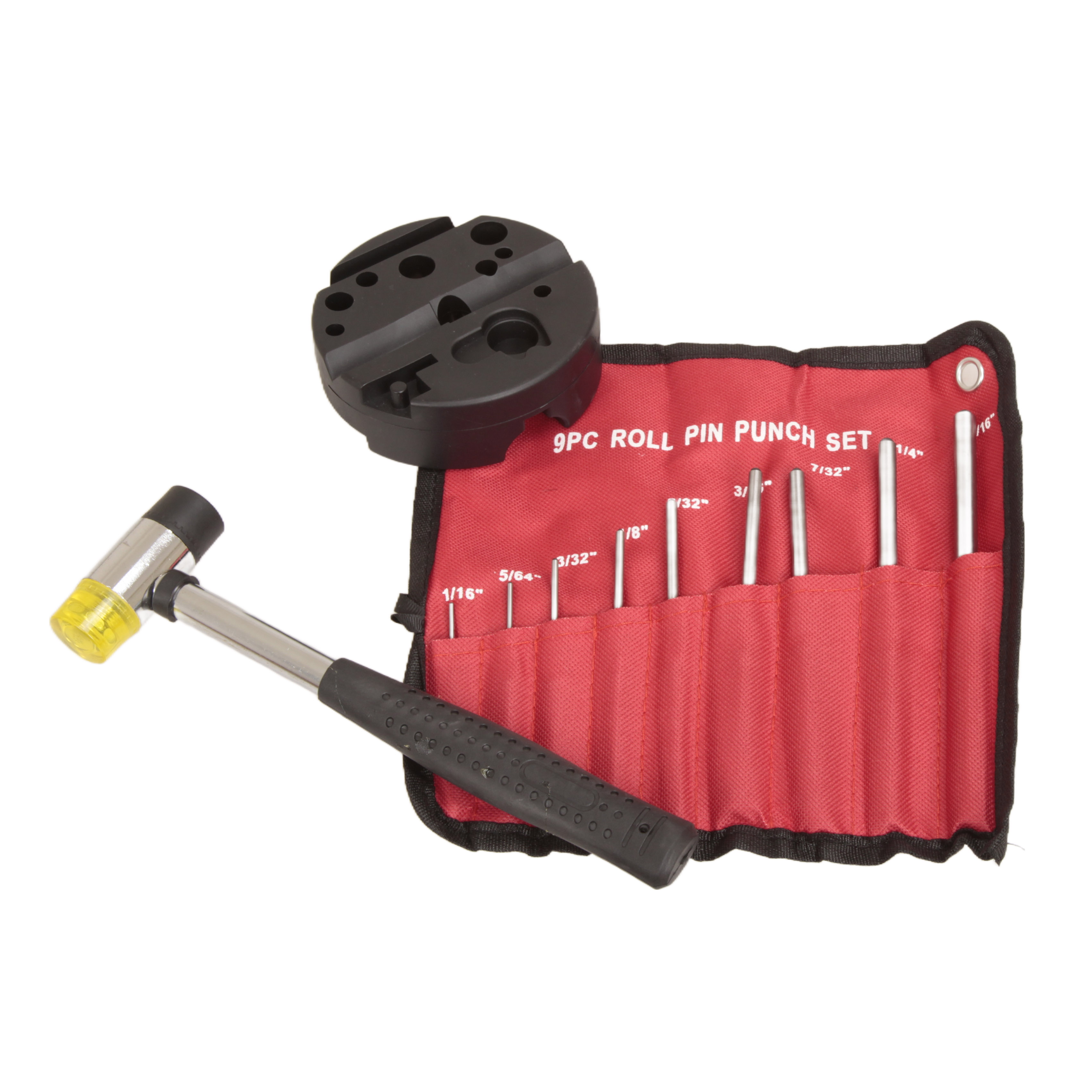 Set of 9 calibrated pins in hardened steel